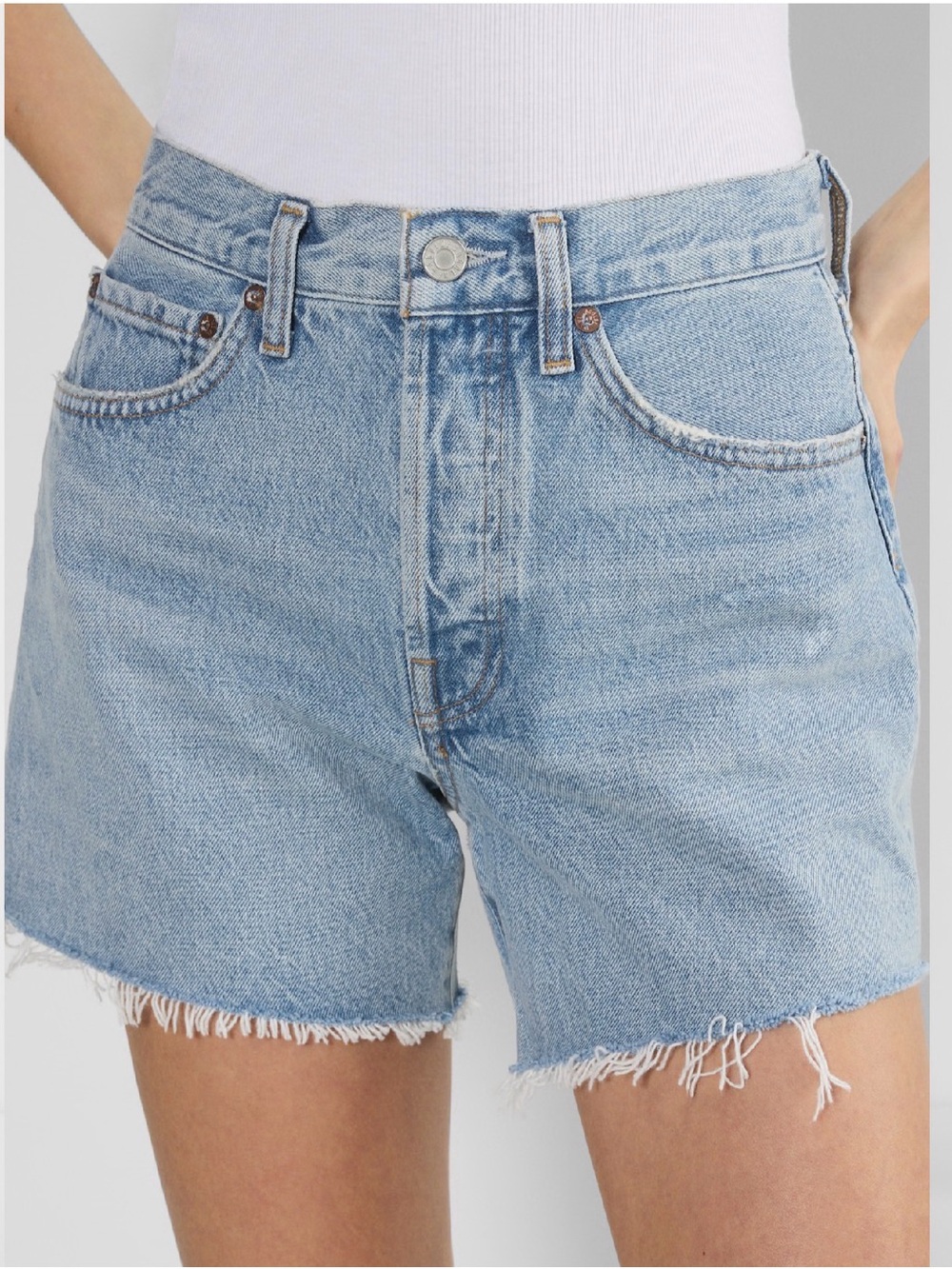 ARITZIA AGOLDE Parker Long Jean Short size 23